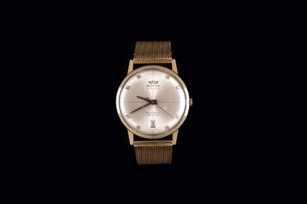ROYCE Herrenarmbanduhr, gefertigt aus 18 Karat Gel