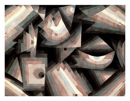 保罗·克利（1879-1940），（据） - 《水晶渐变》  采用颜料印刷技术印制于法布里亚诺（Fa