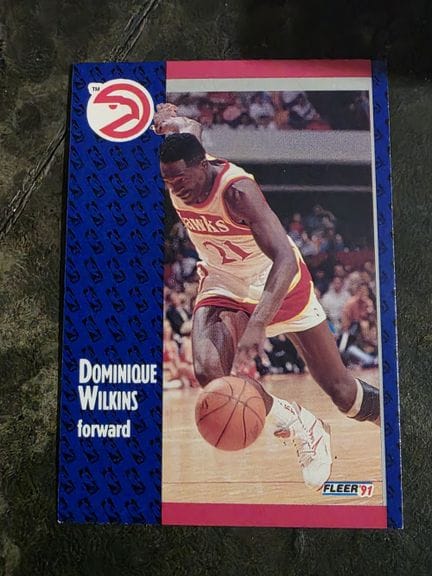 NBA，FLEER公司发行的收藏卡，1991年，多米尼克·威尔金斯，编号6