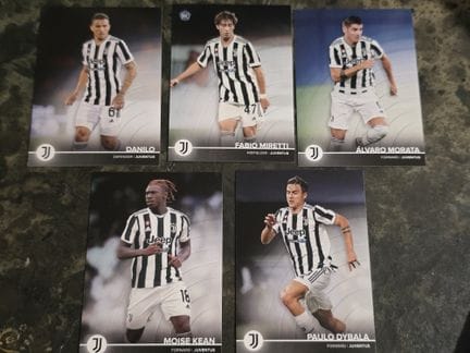 FOOTBALL, Juventus de Turin, réunion de 5 cartes à