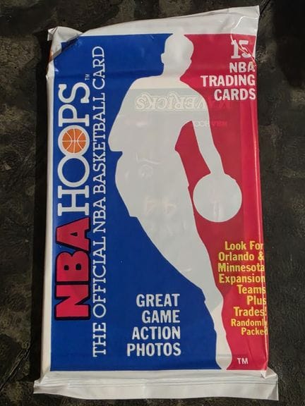 1989年，NBA，HOOPS公司发行的15张交易卡，一包
