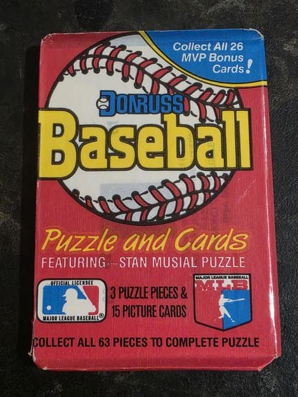 BASEBALL, pack of 15 trading cards + 3 puzzle piec