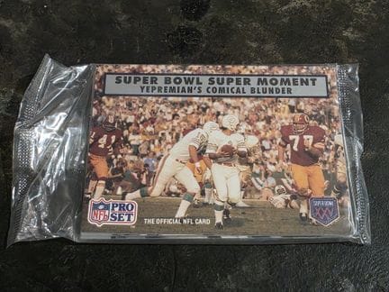 NFL FOOT US，收藏卡包，PRO SET出品的“超级碗精彩瞬间”系列
