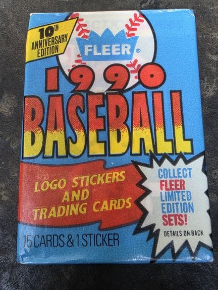 BASEBALL, pack of 15 trading cards + one sticker b