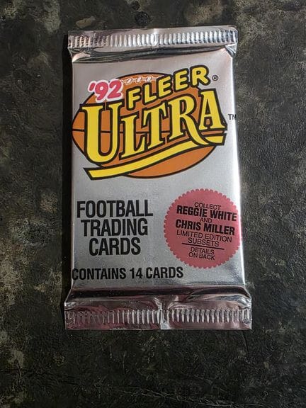 NFL FOOT US, pack of 14 trading cards by FLEER ULT