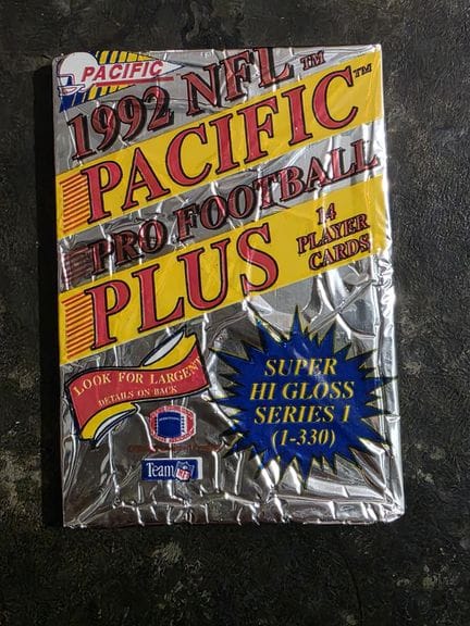 NFL, 1992 Series I pack of 14 trading cards by PAC