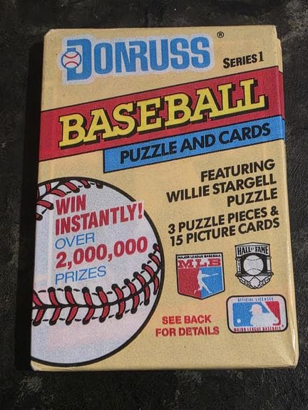 BASEBALL, pack of 15 trading cards + 3 puzzle piec