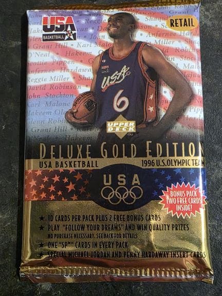 NBA, 10-pack of 1996 DELUXE GOLD EDITION trading c