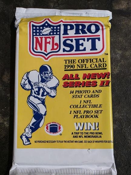 NFL, 1990 Series II 14-card trading card pack by P
