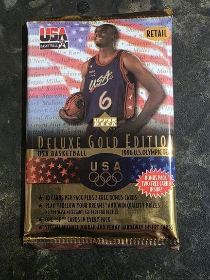 NBA, 10-pack of 1996 DELUXE GOLD EDITION trading c