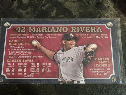 BASEBALL, large-format trading card, Mariano RIVER