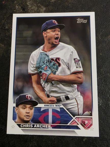 棒球，克里斯·阿彻（Chris ARCHER）收藏卡，明尼苏达双城队，TOPPS 2023年版