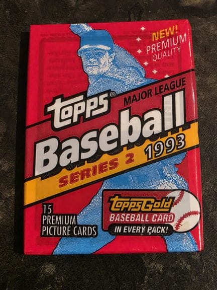 BASEBALL, pack of 15 Series 2 trading cards by TOP