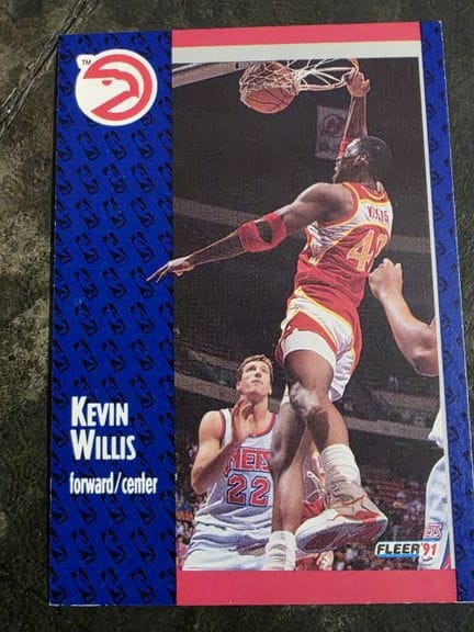 NBA, FLEER trading card, 1991, Kevin WILLIS, No. 7