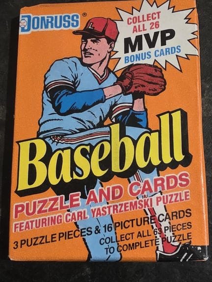 BASEBALL, pack of 16 trading cards + 3 puzzle piec