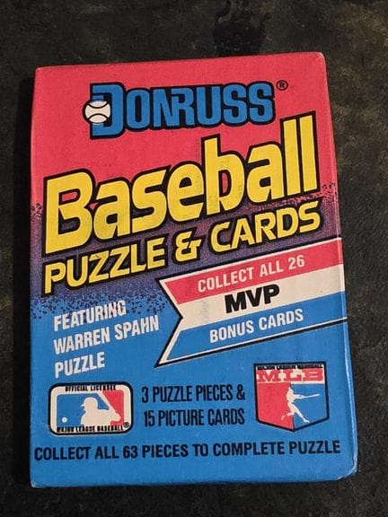 BASEBALL, pack of 15 trading cards + 3 puzzle card