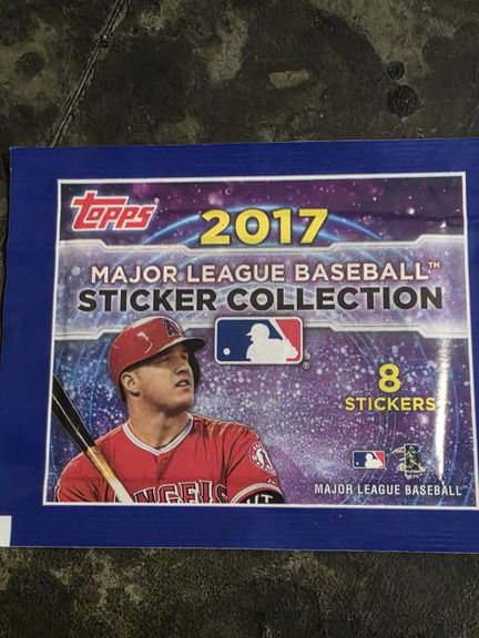 棒球，8张装收藏贴纸包，TOPPS出品，2017年