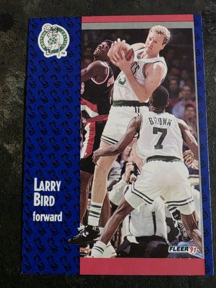NBA, FLEER trading card, 1991, Larry BIRD, No. 8