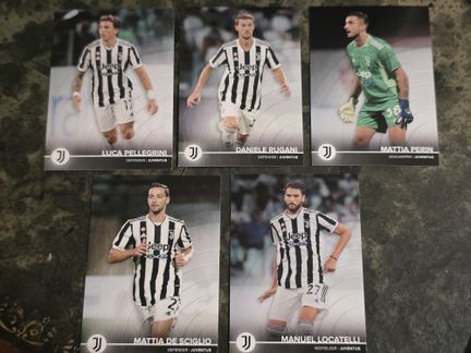 FOOTBALL, Juventus de Turin, réunion de 5 cartes à