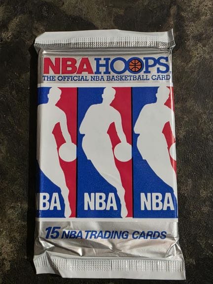NBA, pack of 15 trading cards by HOOPS 1990