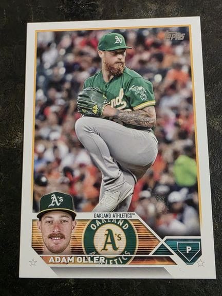棒球，亚当·奥勒（Adam OLLER）收藏卡，奥克兰运动家队，TOPPS 2023年版