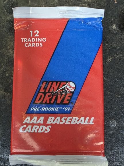 BASEBALL, pack of 12 trading cards, 1991 Line Driv