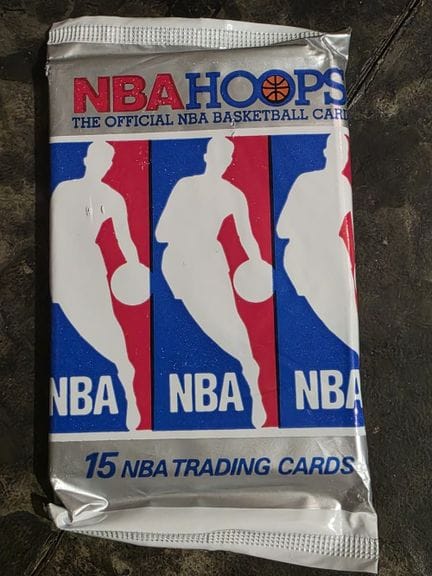 NBA, pack of 15 trading cards by HOOPS, 1990