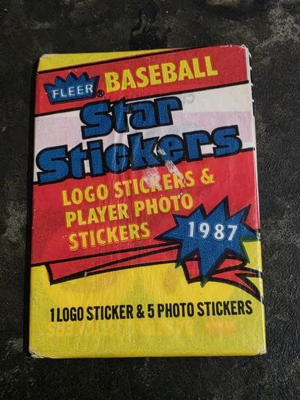 BASEBALL, pack of 5 trading cards + 1 logo sticker