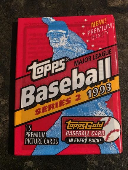 棒球，TOPPS 1993年第二系列收藏卡，15张一包