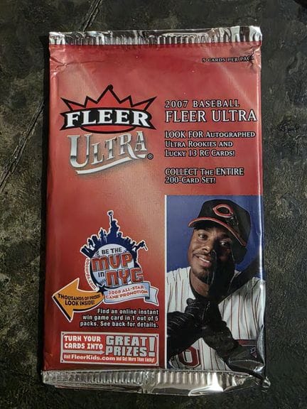 BASEBALL, pack of 5 trading cards by FLEER ULTRA 2