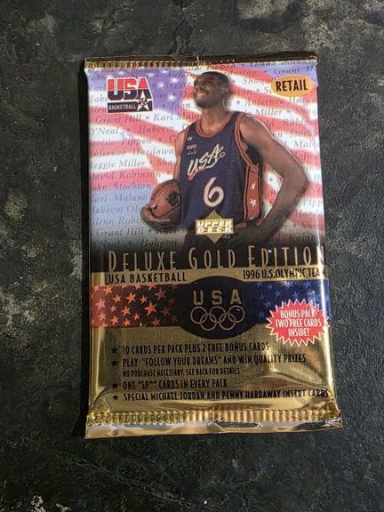 NBA, DELUXE GOLD COLLECTION, pack of 10 trading ca