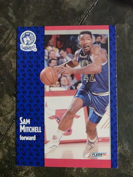 NBA, FLEER trading card, 1991, Sam MITCHELL, No. 1