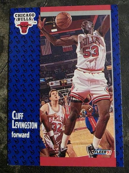 NBA, FLEER trading card, 1991, Cliff LEWINGSTON, N