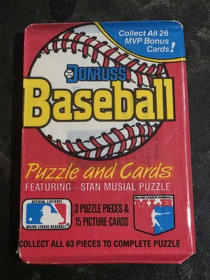 BASEBALL, pack of 15 trading cards + 3 puzzle piec