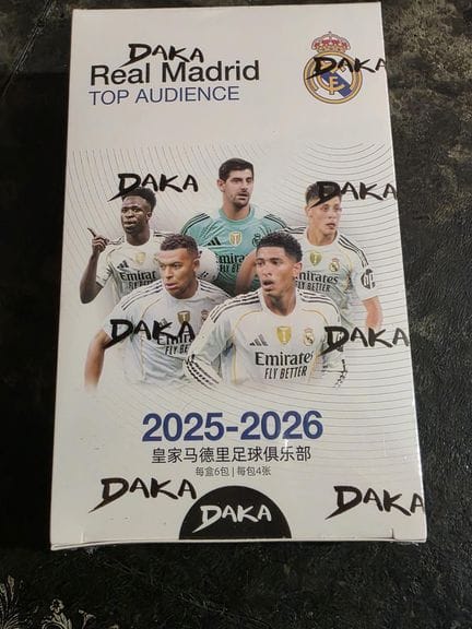 SOCCER, box of Chinese trading cards, Real Madrid,