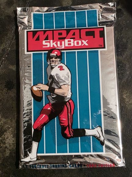 NFL FOOT US, pack of 12 trading cards by SKYBOX, 1