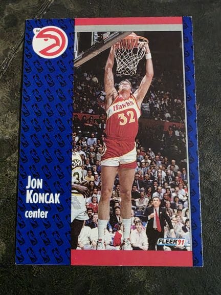 NBA，FLEER公司发行的收藏卡，1991年，乔恩·康卡克，第2号