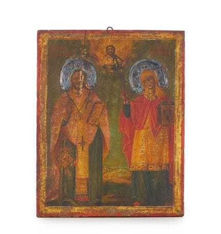 ICON
Depicting Saint Eleutherius and Saint Barbara