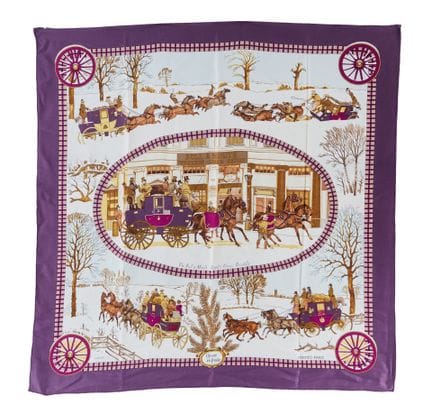HERMES
"Winter at the Post Office"
Square scarf
Si