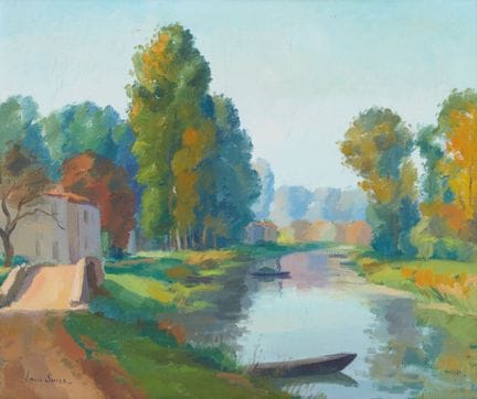 Louis SUIRE (1899-1987)
"Les gabarres"
Huile sur t