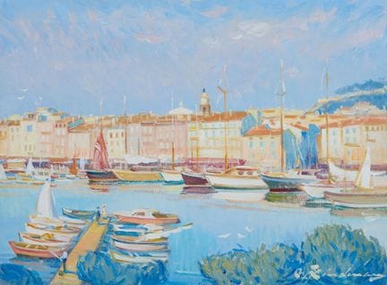 Martin LINDENAU (né en 1948)
"Saint-Tropez"
Huile 