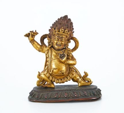 TIBET - Early 20th century
Gilded bronze group dep