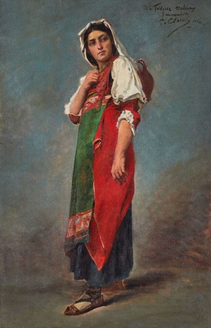 Georges CLAIRIN (1843–1919)
"Italienne"
Oil on can