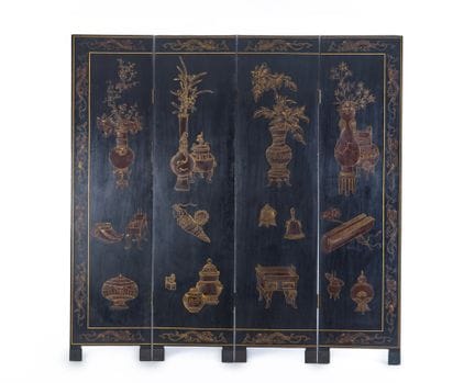 CHINA - 20th century
Four-panel folding screen
Mad