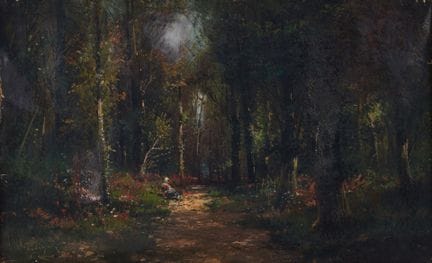 GODCHAUX
"Woman in the Clearing"
Oil on canvas
Sig