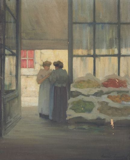 Henri HOURTAL (1877–1944)
"Boutique, Paris"
Oil on