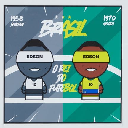 YSY (born in 1982) 
"Edson Pelé" 
Lithograph
Signe
