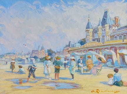 Martin LINDENAU (né en 1948)
"Jeux de plage à Vill