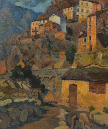 André STRAUSS (1885-1971)
"Village en montagne"
Hu