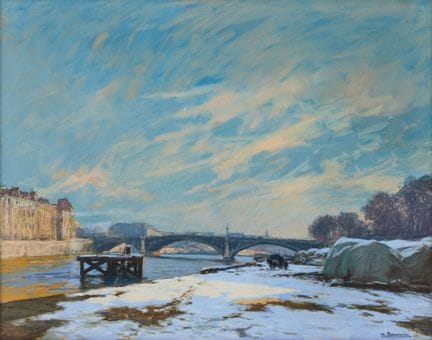 Henri BARNOIN (1882–1940)
"Paris Quays in Winter"
